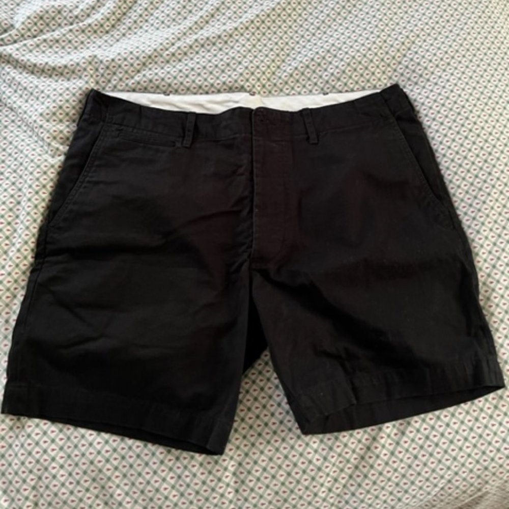 Buck Mason - Black - Slub Twill Officer Short - Sz 36
